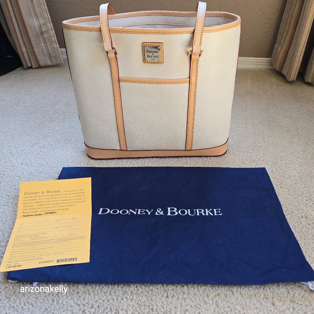 NWT Dooney & Bourke Whitney Tote Bone Leather - Picture 1 of 16